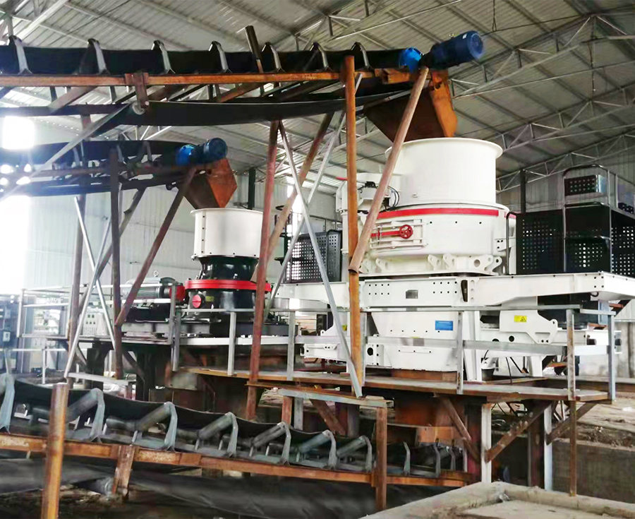 鵝卵石破碎制砂生產線作業現場